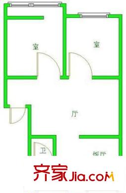 五柳小區(qū) 2室 戶型圖