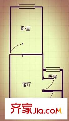 五柳小區(qū) 1室 戶型圖