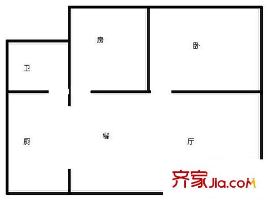 榕筑花園一區(qū) 2室 戶型圖