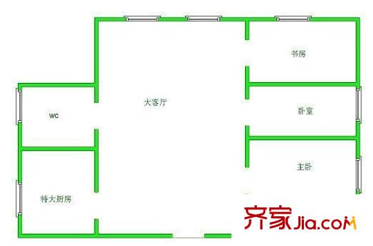 榕筑花園一區(qū) 3室 戶型圖