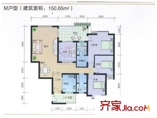 新添菜場小區(qū)戶型圖新添菜場-戶型圖2 4室2廳2衛(wèi)1廚