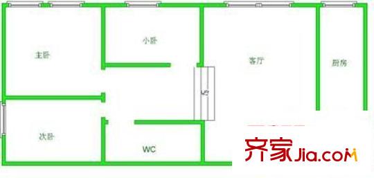 興居園小區(qū) 3室 戶型圖