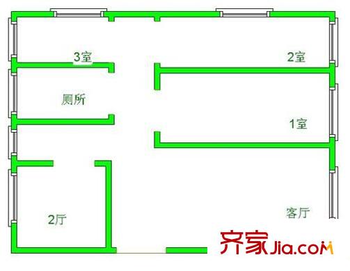 天恒城市花園 戶型圖 1