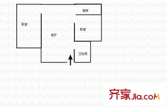 龍祥大廈 2室 戶型圖