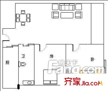 富水南路74號銀行宿舍 戶型圖 1