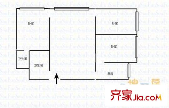 富水南路74號(hào)銀行宿舍戶型圖水南路74號(hào)銀行宿舍 戶型圖 3室1廳2衛(wèi)1廚