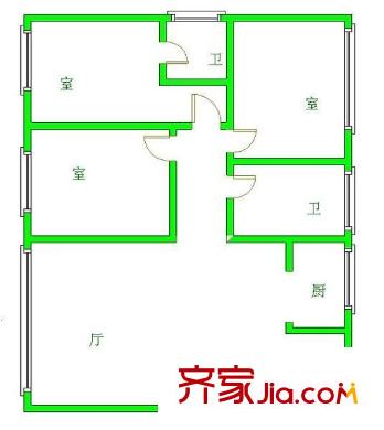 天璽華庭 3室 戶型圖