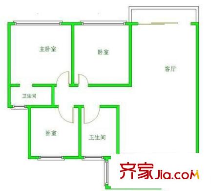 天璽華庭 3室 戶(hù)型圖