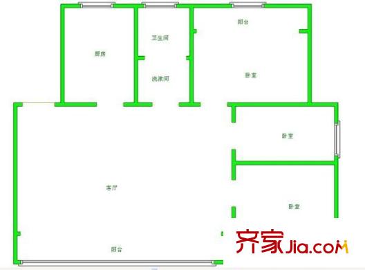 蠻坡世紀(jì)園二期 3室 戶型圖