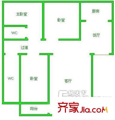 新添菜場小區(qū)戶型圖新添菜場 戶型圖 3室2廳2衛(wèi)1廚