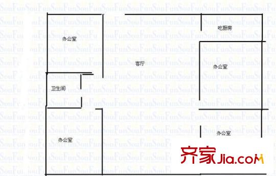 東方大廈 4室 戶型圖