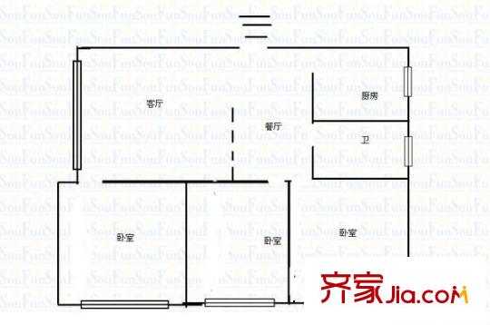 深宏苑 3室 戶型圖