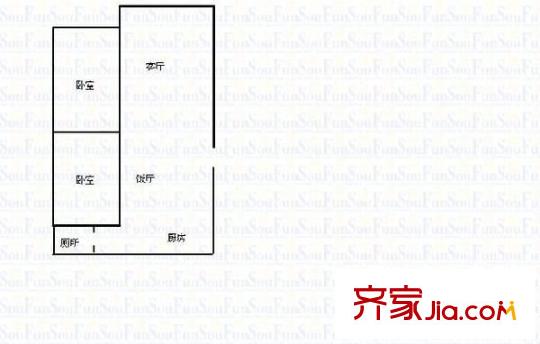 深宏苑 2室 戶型圖