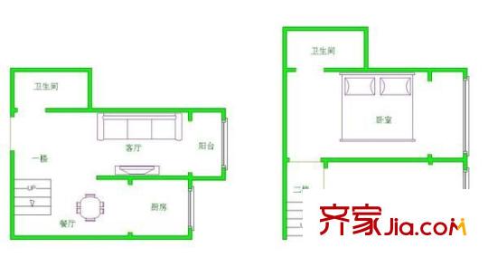 卓越時(shí)代大廈 2室 戶型圖