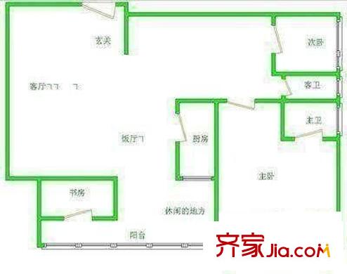 卓越時(shí)代大廈 3室 戶型圖