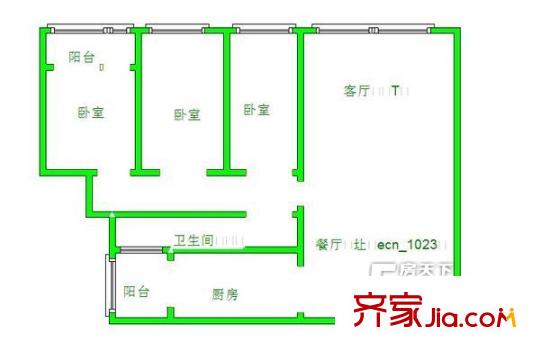 卓越金商地帶小區(qū)戶型圖卓越經商地帶 戶型圖2 3室2廳1衛(wèi)1廚