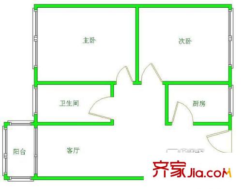 卓越金商地帶小區(qū)戶型圖卓越經商地帶 戶型圖 2室2廳1衛(wèi)1廚