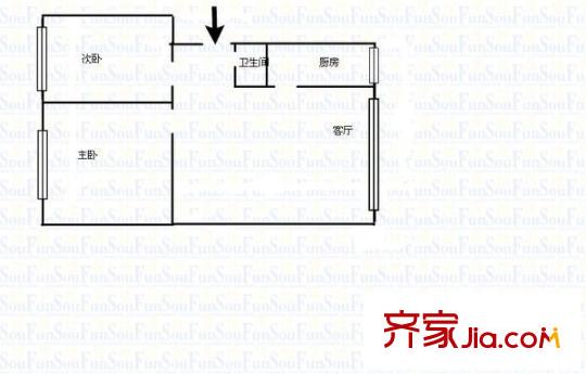 云虹花園 2室 戶型圖