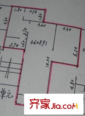 飛山街小區(qū) 3室 戶型圖