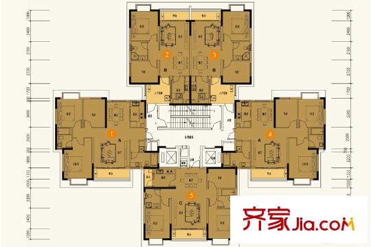 中鐵逸都國際47.48號樓戶型圖 2室1廳1衛(wèi)1廚