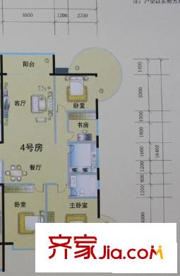 花樣年華4號房戶型198.87平方米 4室2廳4衛(wèi)1廚