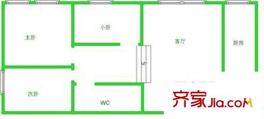 興居園小區(qū) 3室 戶型圖