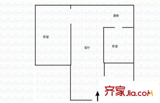 龍祥大廈 2室 戶型圖