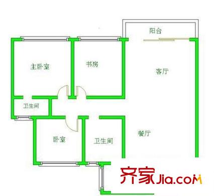 天璽華庭 3室 戶(hù)型圖