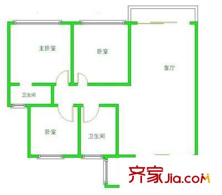 天璽華庭 3室 戶(hù)型圖