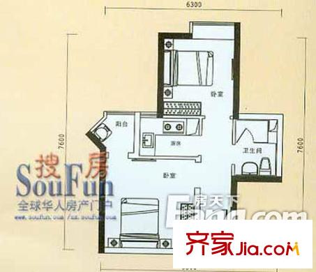 大起公寓 戶型圖 1