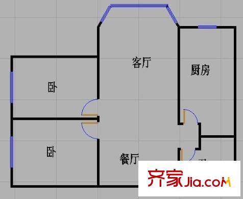 宅吉開磷花園 2室 戶型圖