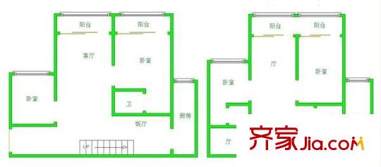 新華苑 5室 戶型圖