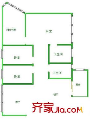 新華苑 4室 戶型圖