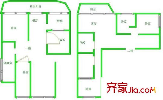 飛山街小區(qū) 6室 戶型圖
