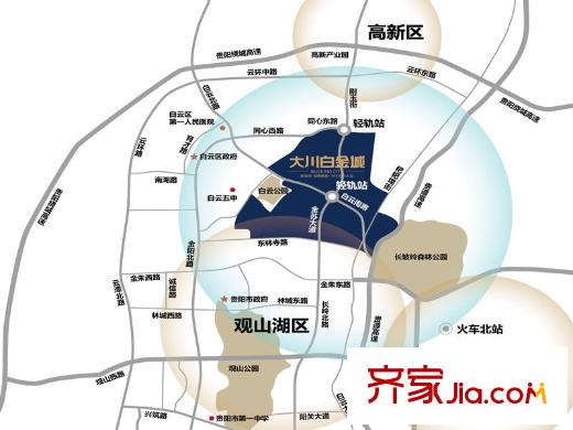 大川白金城交通示意圖
