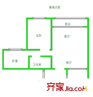 世紀(jì)城龍暉苑 2室 戶型圖