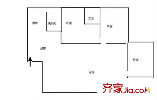 漓江花園 戶型圖 1
