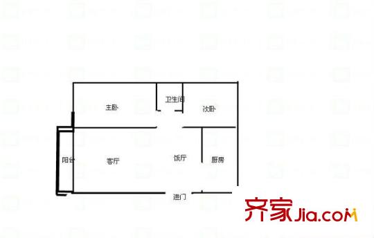 漓江花園 0室 戶型圖