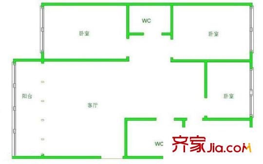 漓江花園 0室 戶型圖