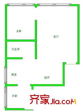 蟠桃宮小區(qū)戶型圖407354984600 2室2廳1衛(wèi)1廚