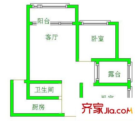 營盤路53號商住樓 戶型圖 2