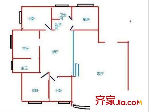 中興苑 4室 戶型圖