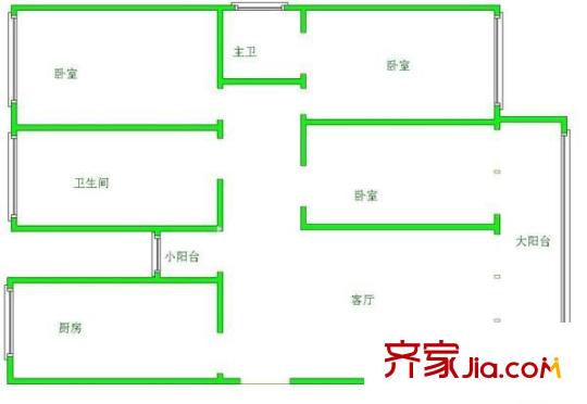 幸福家園 4室 戶型圖