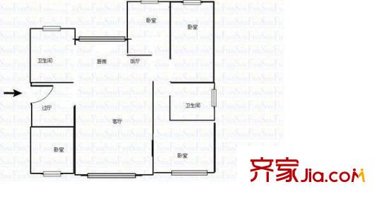武岳新村 4室 戶型圖