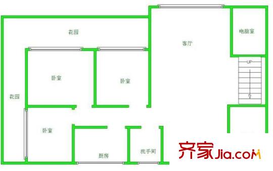 同輝花園 3室 戶型圖
