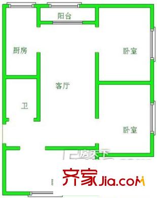 蟠桃宮小區(qū)戶型圖1292463632055_000 3室1廳1衛(wèi)1廚