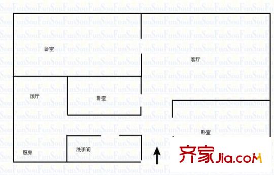 大理小區(qū) 3室 戶型圖
