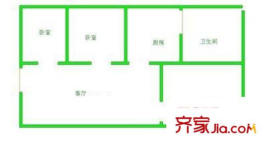 大理小區(qū) 3室 戶型圖