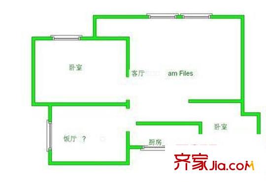 大理小區(qū) 3室 戶型圖