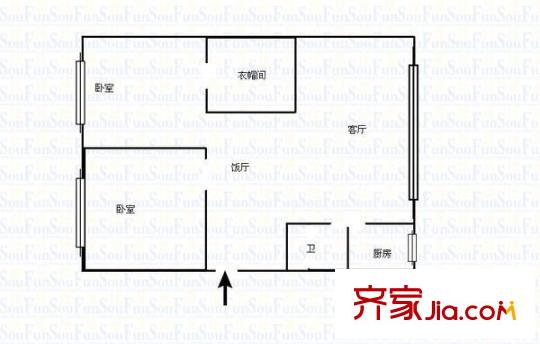 都市之星 2室 戶型圖